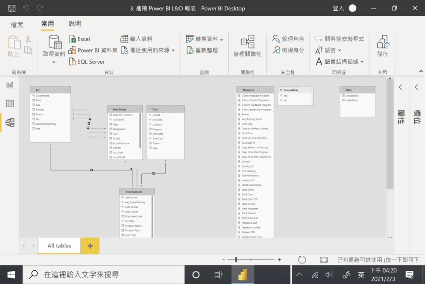 Power BI人資管理分析師
