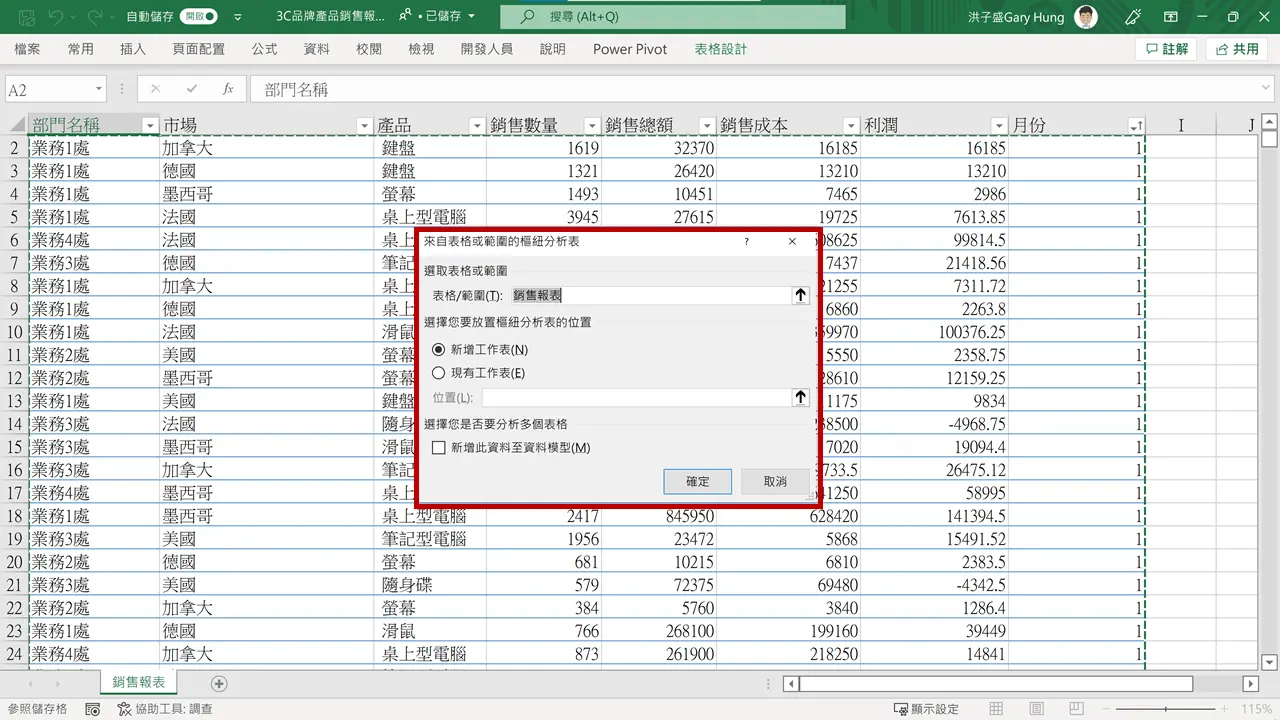 【Excel樞紐分析】怎麼從銷售數字、成本、時間看出更有料的分析?