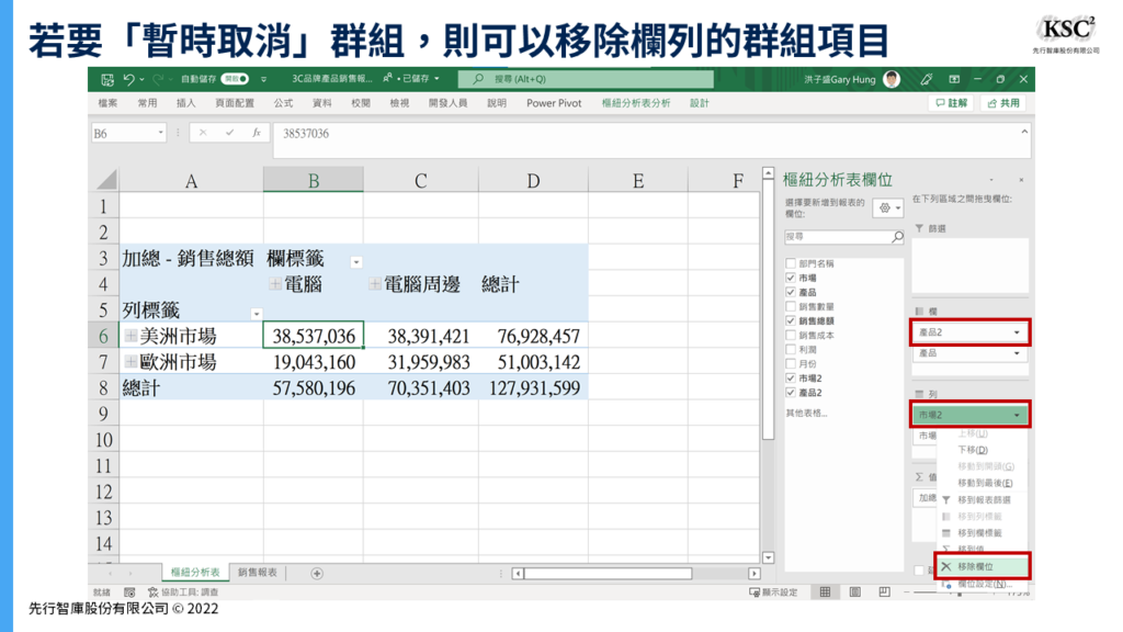 【Excel樞紐分析】組成群組:將密密麻麻的報表重新分類的計算技巧