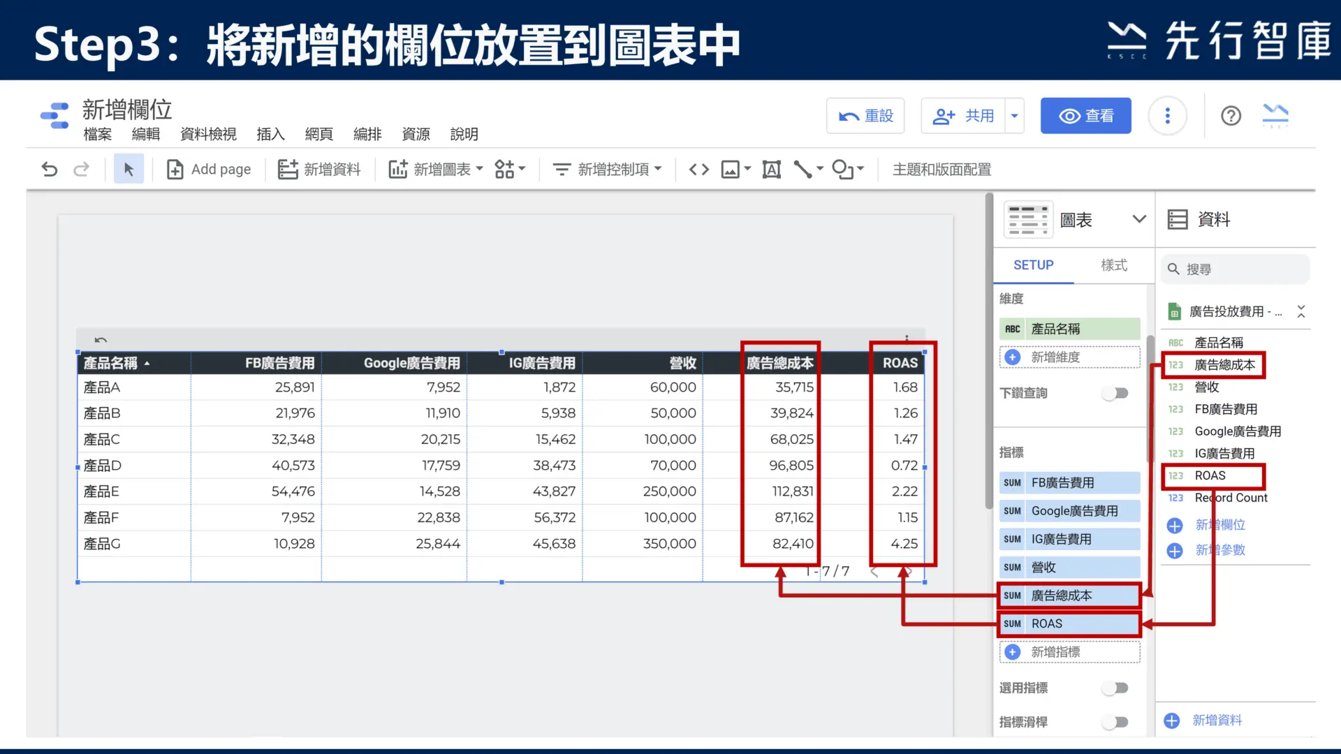 Google Data Studio教學：新增欄位，快速將資料做四則運算8