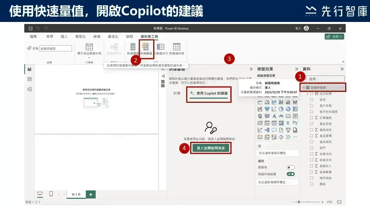 Power BI Copilot你的數據分析AI助理，幫你一鍵生成DAX函數
