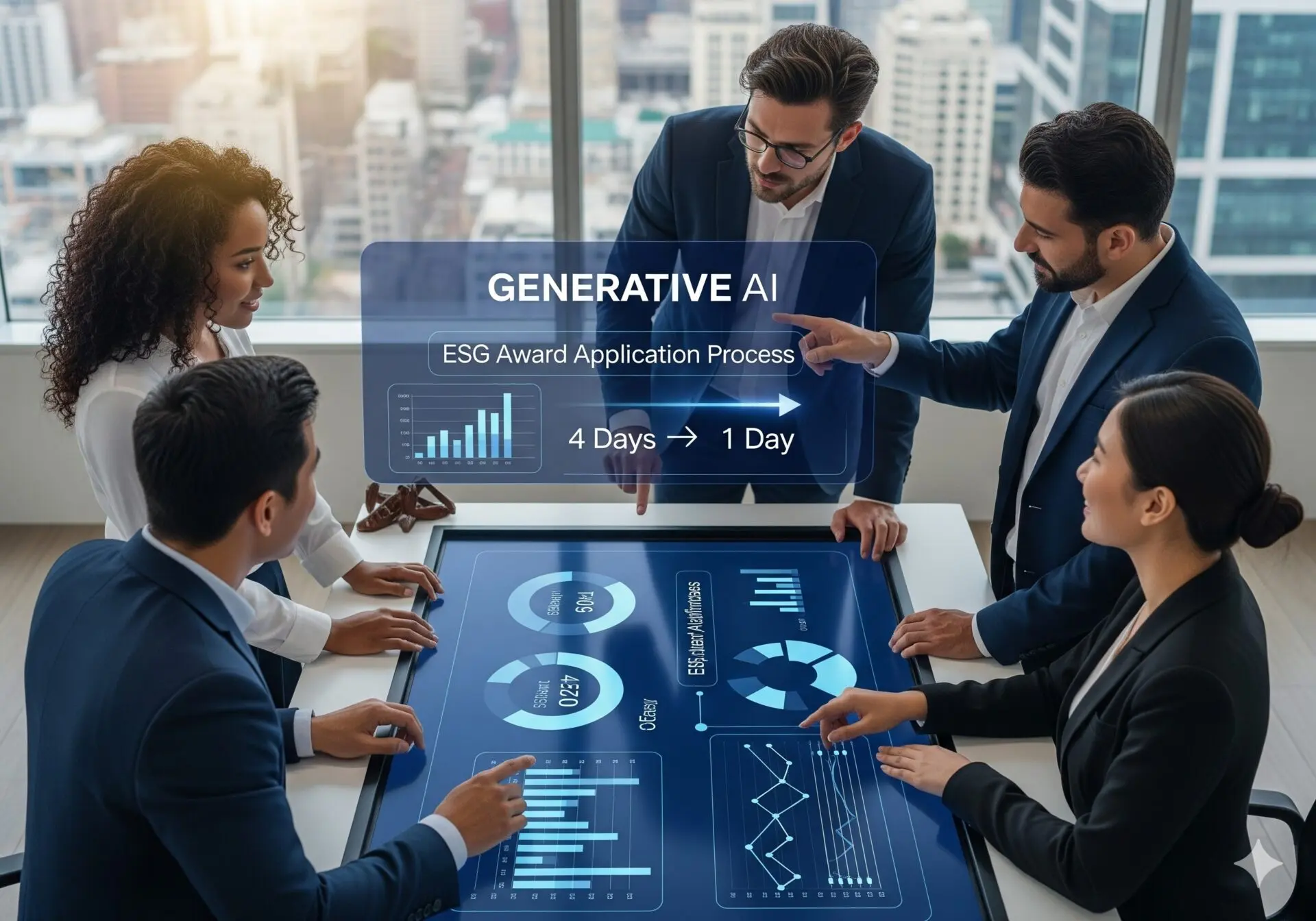 生成式 AI 加速 ESG 報獎流程！三大模組協同運作，從 4 天縮短到 1 天
